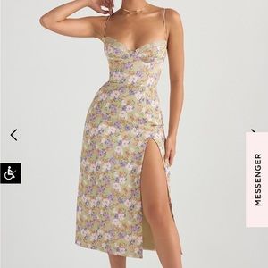 NWT HOUSE OF CB CHARLOTTE PEONY PRINT MIDI SUNDRESS